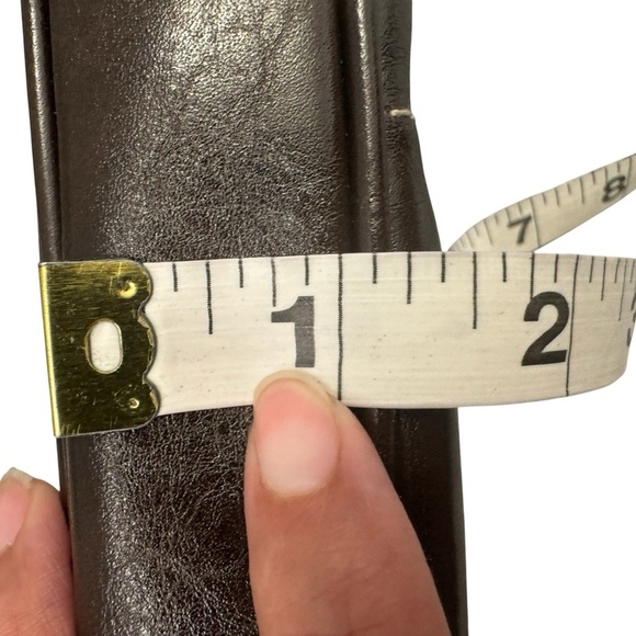 Unbranded faux Leather Y2K 2000s Style Chocolate Brown Zip Closure Wristlet - Picture 7 of 9